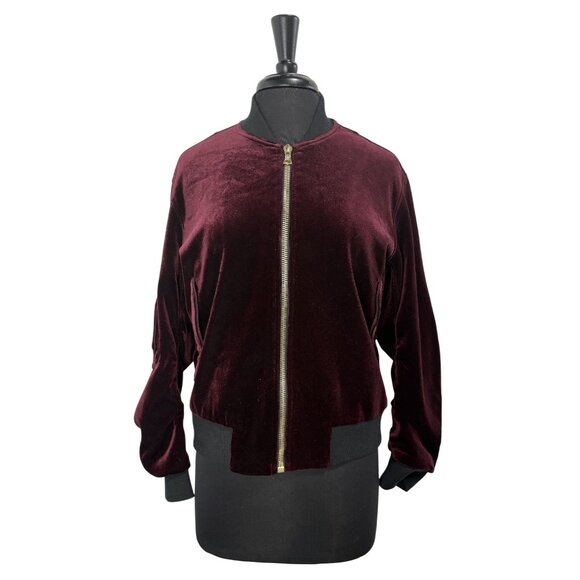 Sandro Velvet Bomber Jacket - Picture 1 of 5